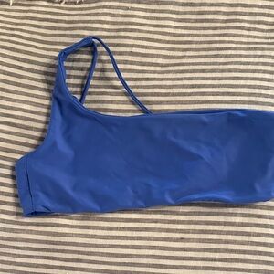 Jade Blue One-Shoulder Bikini Top